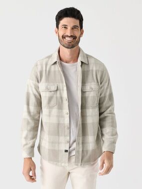 Rails Alder Shacket XXL Plaid Overshirt Neutral Coastal Dad Luxury Casual